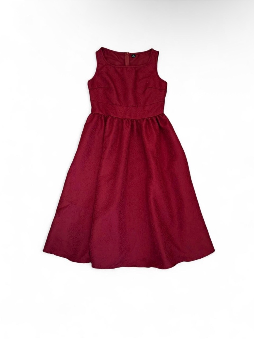 Sleeveless Midi Dress in Wine Red